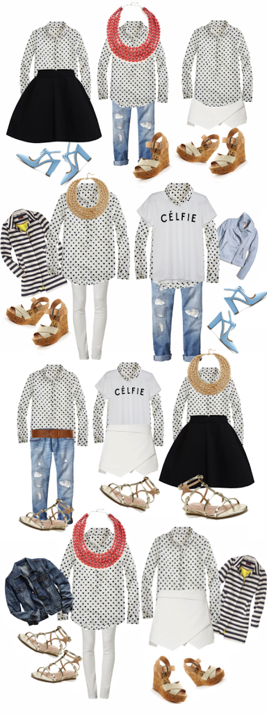 Color Me Courtney - What to wear for spring 10 pieces >> 100 outfits