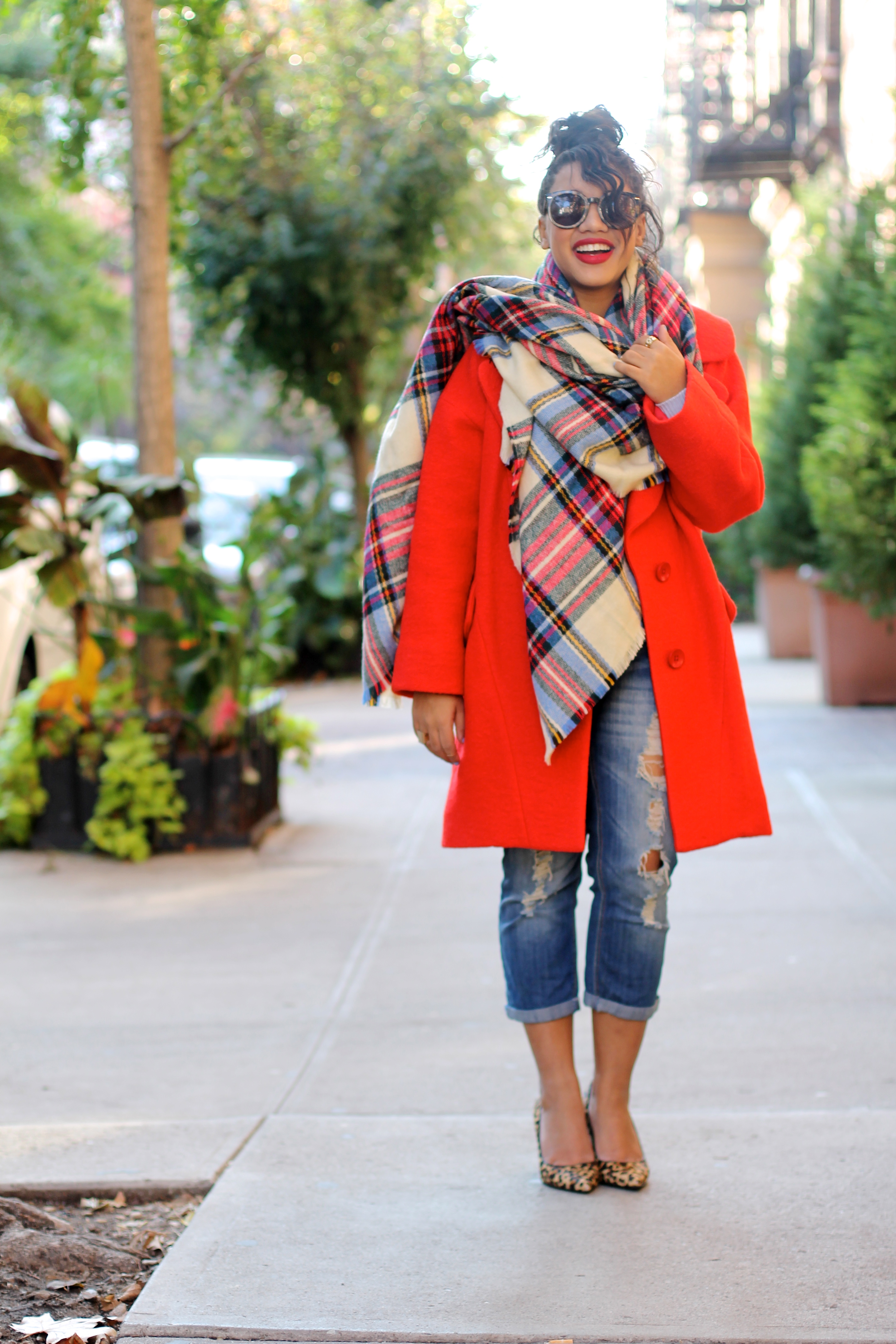 blanket scarf zara blanket scarf asos blanket scarf blanket scarf oversized coat oversized scarf red coat fall red coat perfect red coat fashion blogger new york fashion blogger nyc fashion blogger street style fall style 