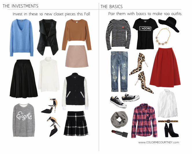 Color Me Courtney - Fall Style Guide: 10 Pieces to make 100 Outfits