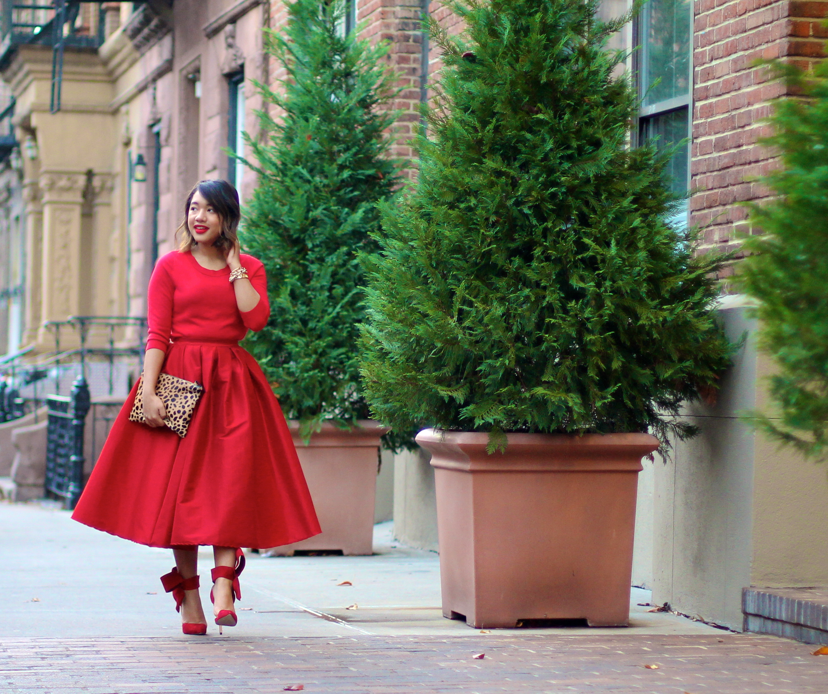 red dress red shoes red skirt red outfit holiday outfit red midi skirt full red midi skirt red midi skirt full midi skirt midi skirt red blogger look all red blogger look red look red outfit red style all red blogger look black fashion blogger black fashion blogger fashion blogger red bow shoes big red bow holiday look what to wear to a holiday party holiday party style holiday style 