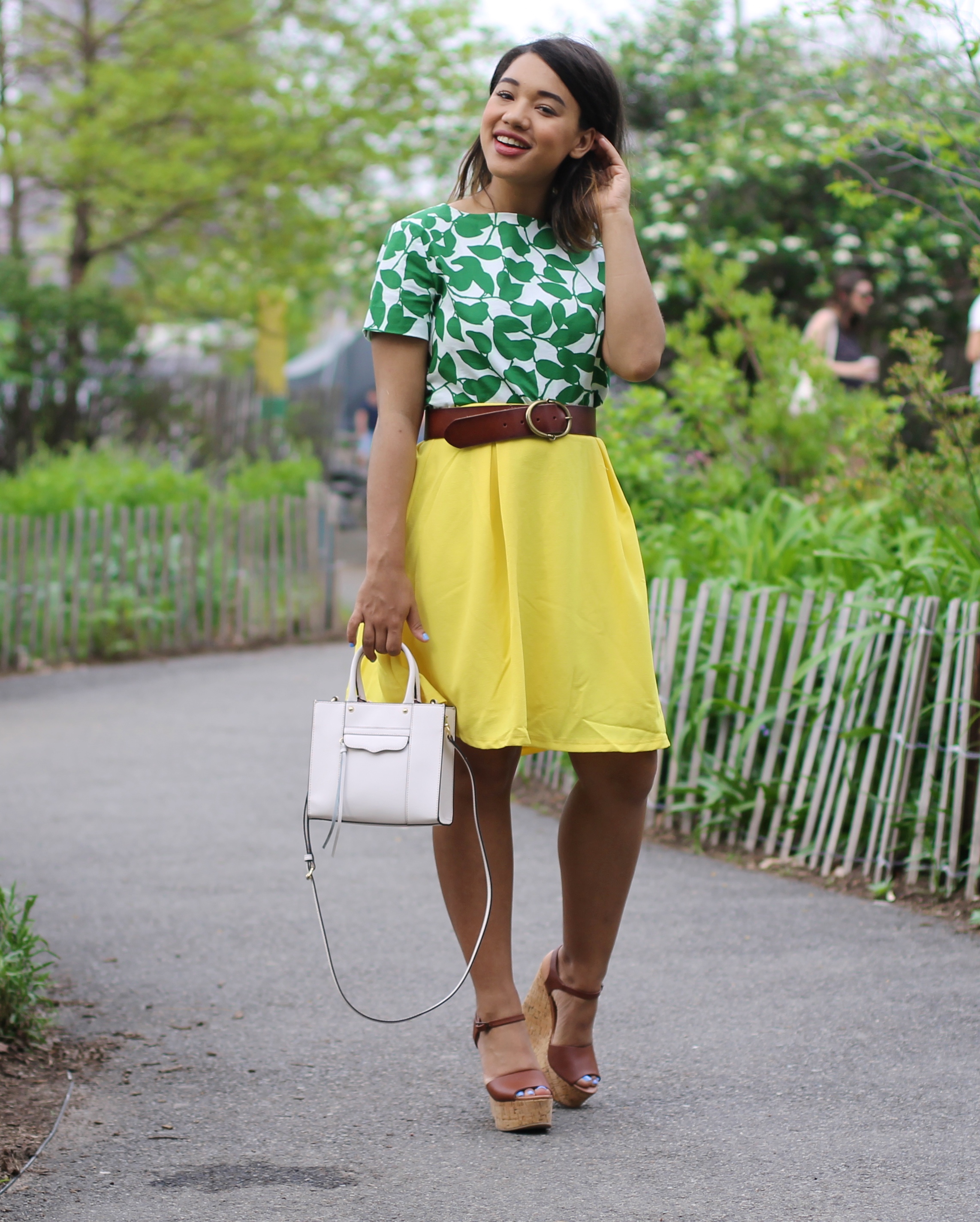 color me courtney blogger fashion blogger yellow wearing yellow yellow and green how to wear yellow how to wear a crop top crop top midi skirt how to wear a midi skirt wear a midi skirt what to wear for summer summer style summer favorites summer finds