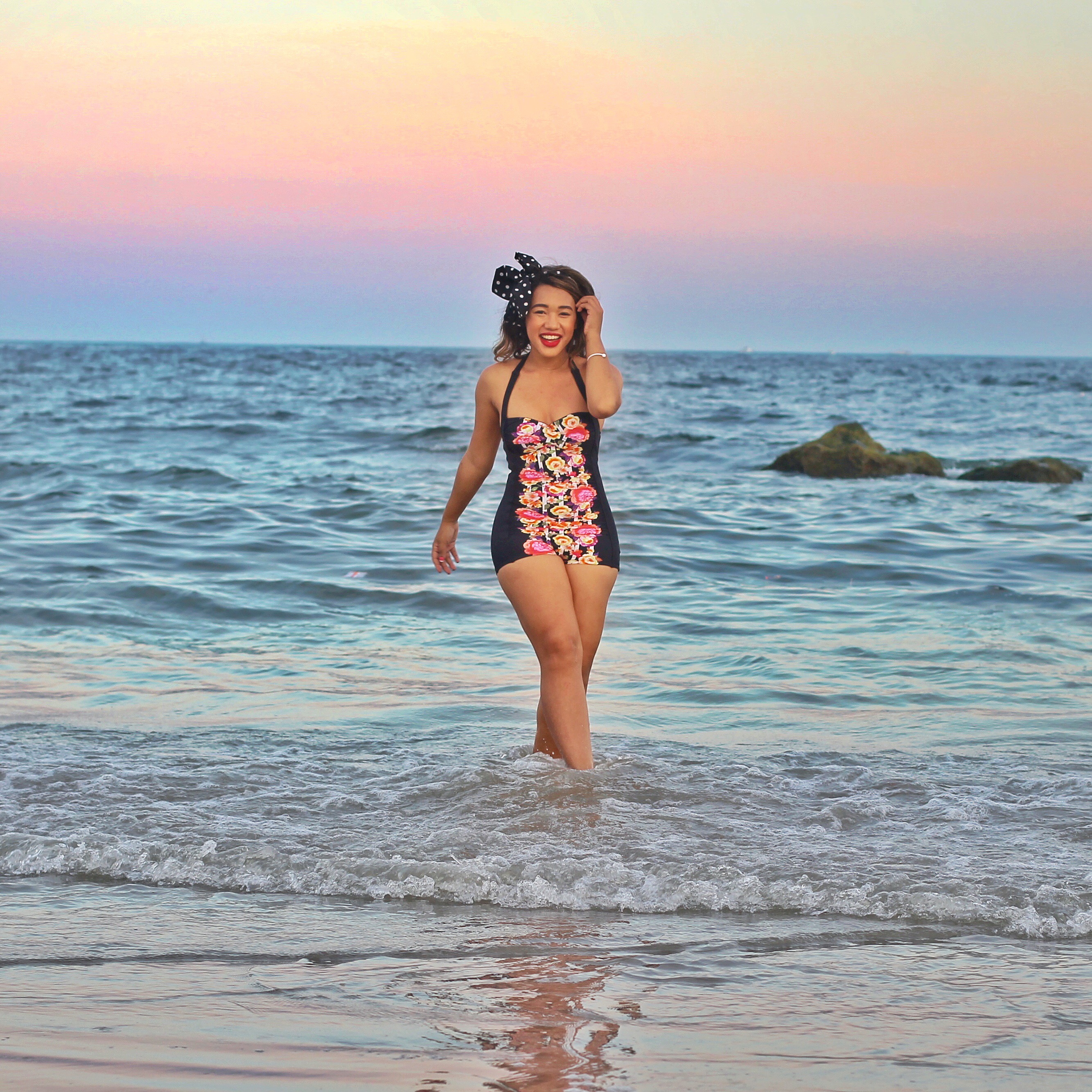 floral swim wear