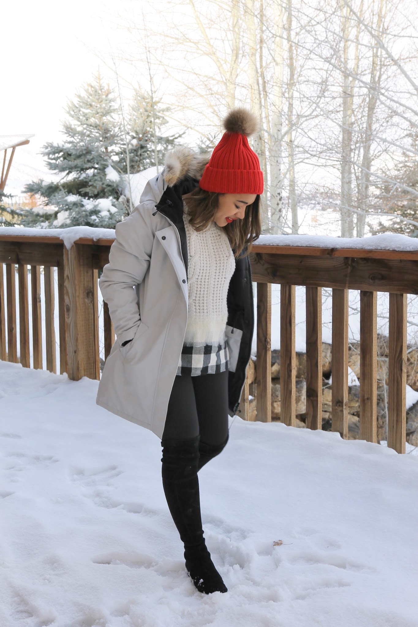 CHECK out this View - Winter Layers & Over the Knee Boots