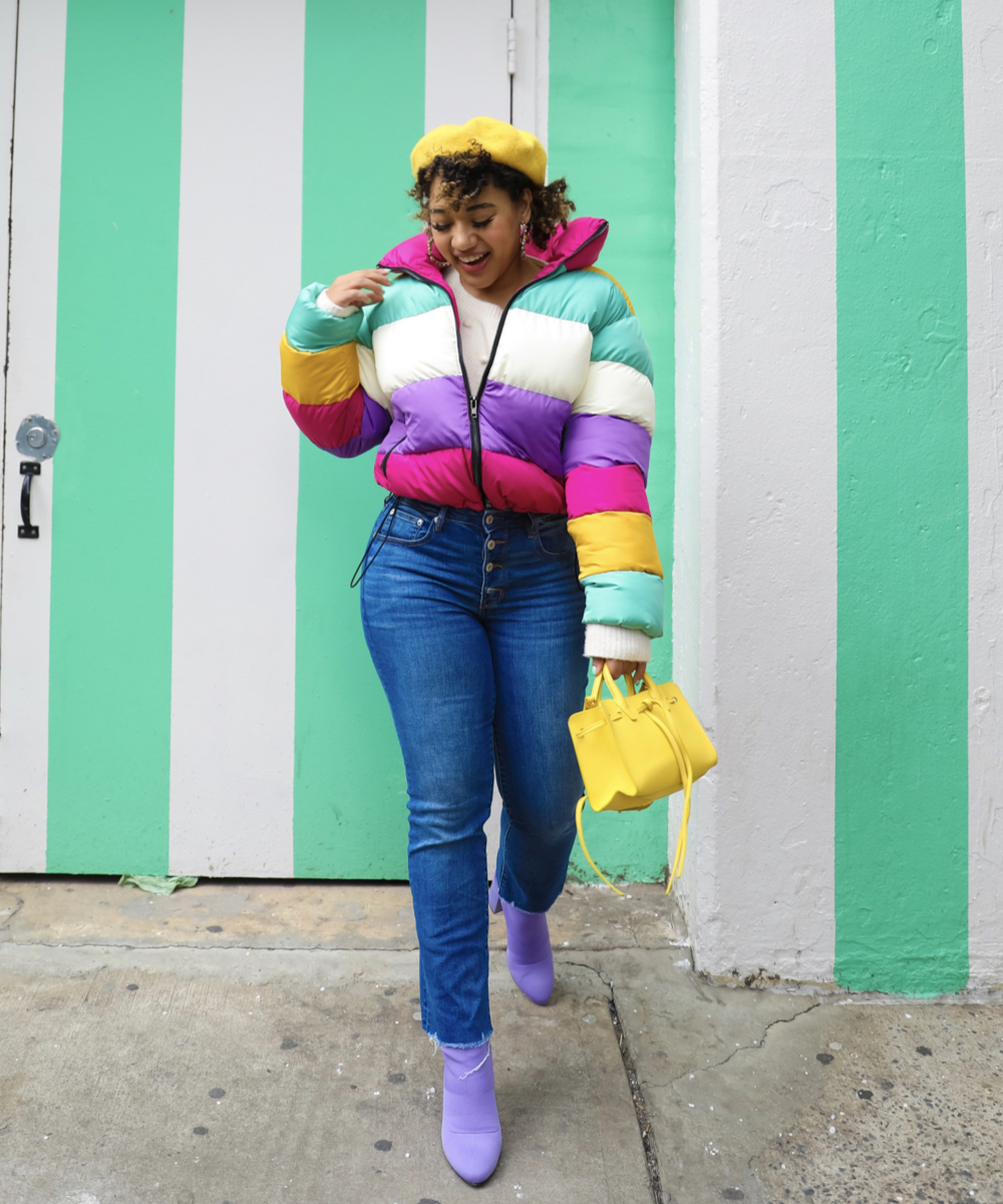 Glamorous best sale rainbow puffer
