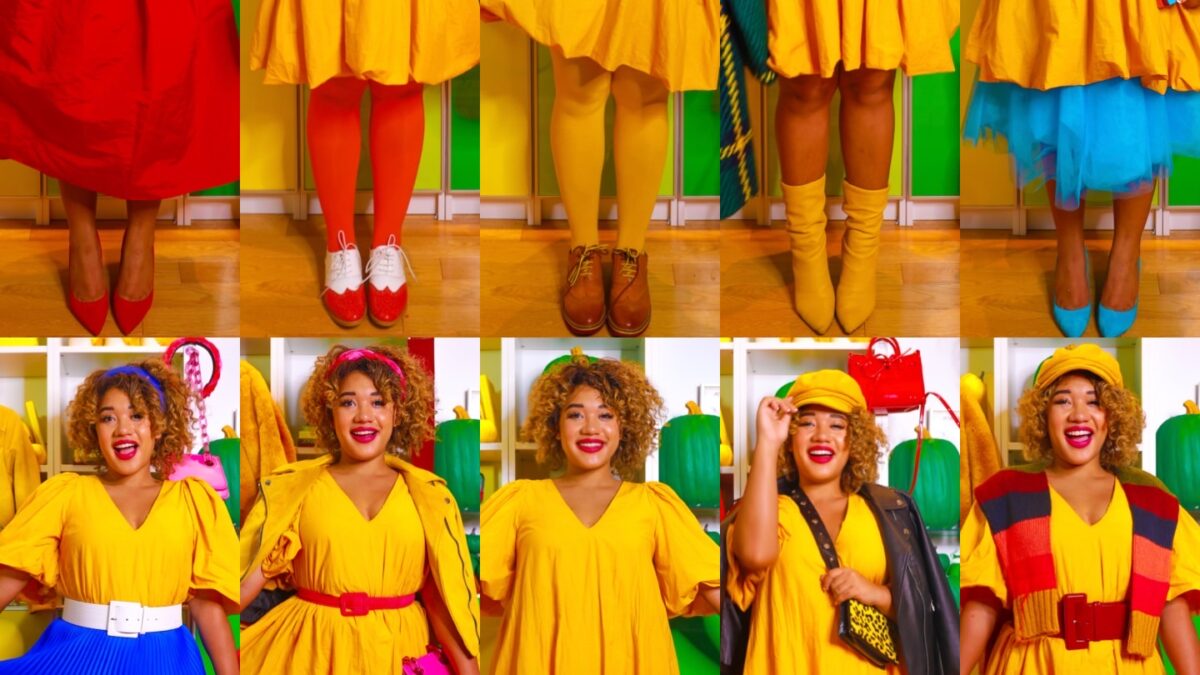 1 Mustard Dress 10 ways Color Me Courtney