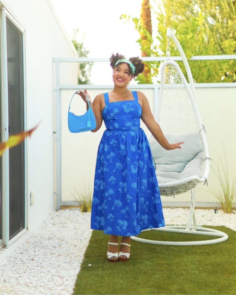 Retro Print Dress